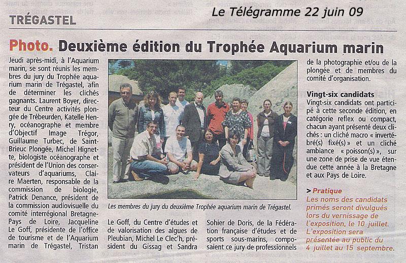 Article Le Télégramme du 22-06-09