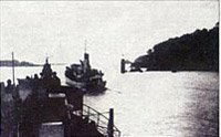 Dragueurs de la 46 MsFl sur le plan d'eau de Coatmer